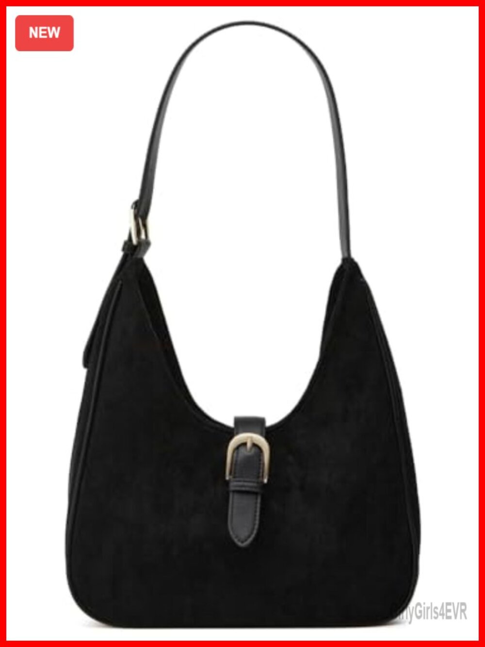 Slouchy Suede Saddle Hobo Bag Underarm Shoulder Crescent Crossbody Purse